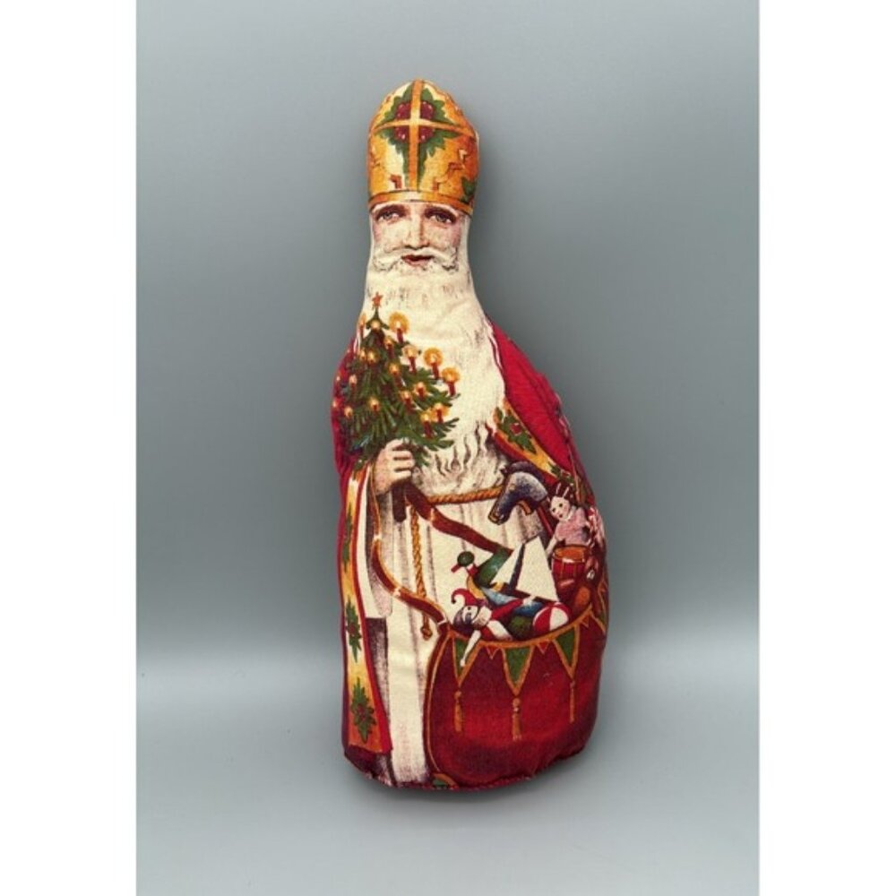 Vintage Dutch Sinterklaas Santa Designed by Hudson Talbott Cloth Pillow 1976‎